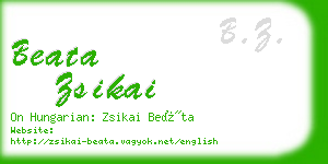 beata zsikai business card